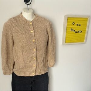 Elegant Beige Cardigan with Button Detail